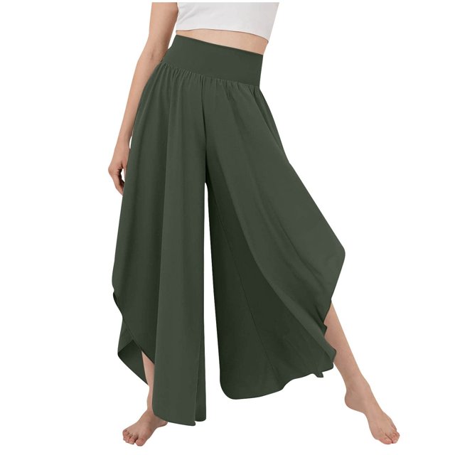 Pantalones de pierna ancha Gibobby para mujer de Yoga talla grande estilo Boho
