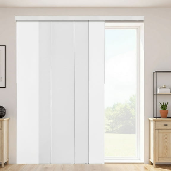 VEVOR Panel Track Blinds, Extendable Track from 45.8 in to 86 in W, Trimmable Panel Curtains Up to 96 in H, Adjustable Vertical Panel Blinds for Sliding Doors, Patio Doors, Room Divider, Window