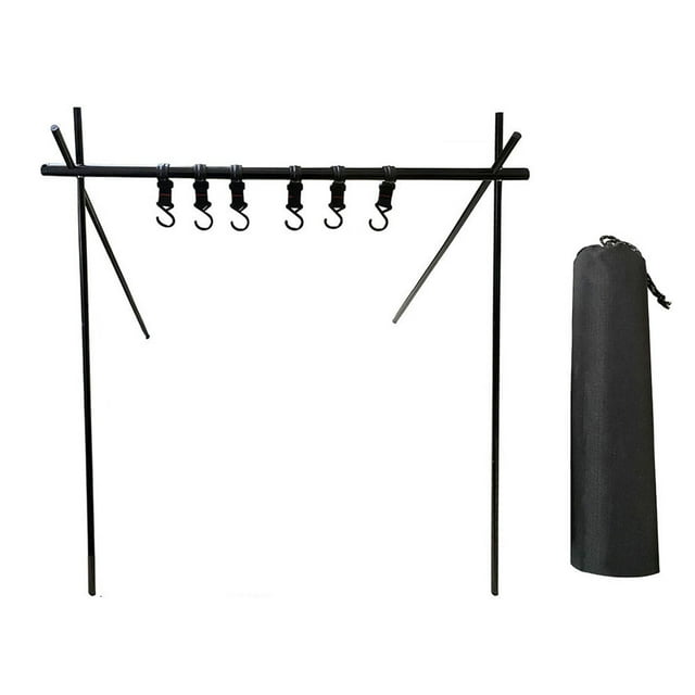 Support Suspendu Extérieur Support de Rangement Triangulaire de Camping Support Léger Trépied Multifonction pour Sécher les Vêtements pour Cuisine Extérieure Camping Pique-Nique