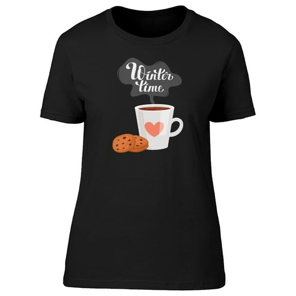 Hot Coffee With Cookies T-Shirt Men -Image by Shutterstock, Male x-Large