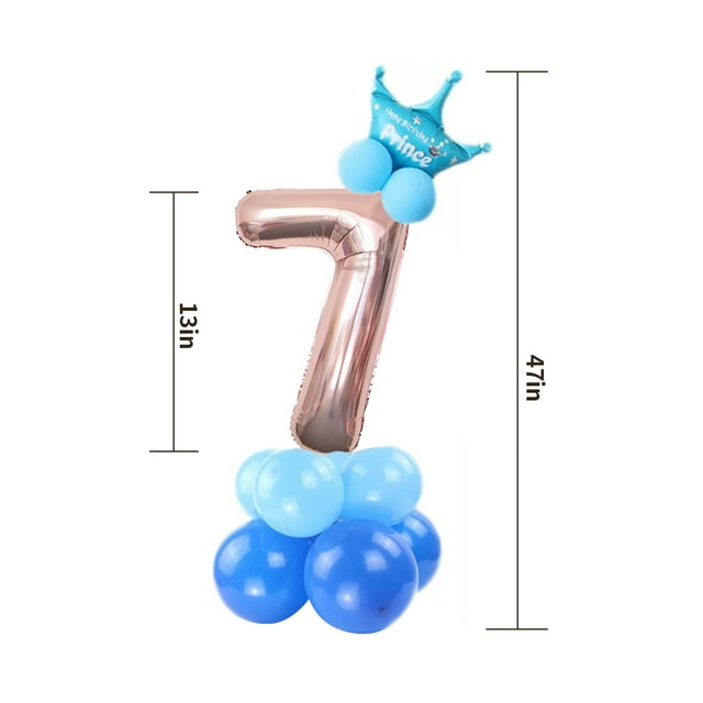 Ballon de Fête 32 Pouces en Aluminium Forme de Chiffre Décoration d'Anniversaire