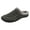 Grey, variant on Men's Slip on Moccasin Slippers Indoor Outdoor Warm Fuzzy Comfy House Shoes Loafer(Black,7.5)