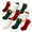 Burgundy,ivory,green-Length 18",Pack 9, variant on 18 Inchmas Stockings 10 Pack Large Cable Knit Xmas Decor