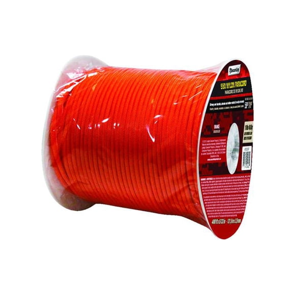 Secure Line 7337868 0.156 in. x 400 ft. Koch Braided Nylon Paracord Rope, Orange