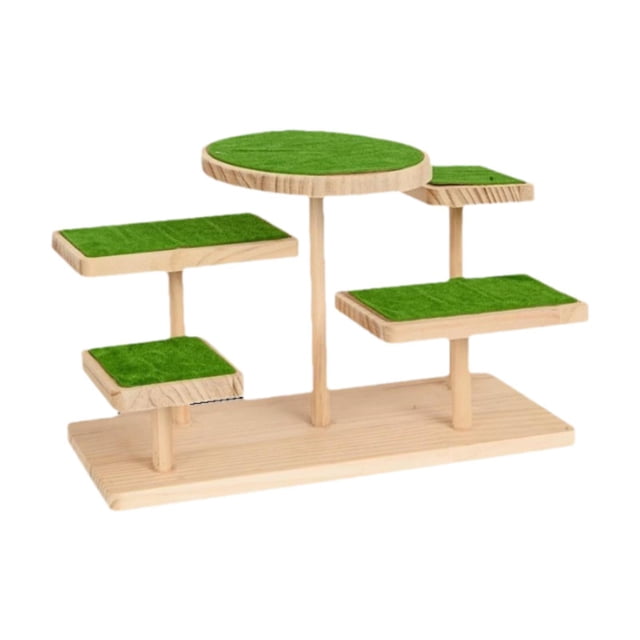 simhoa Wood Display Riser Action Figures Display Stand for Jewelry Figurines Models