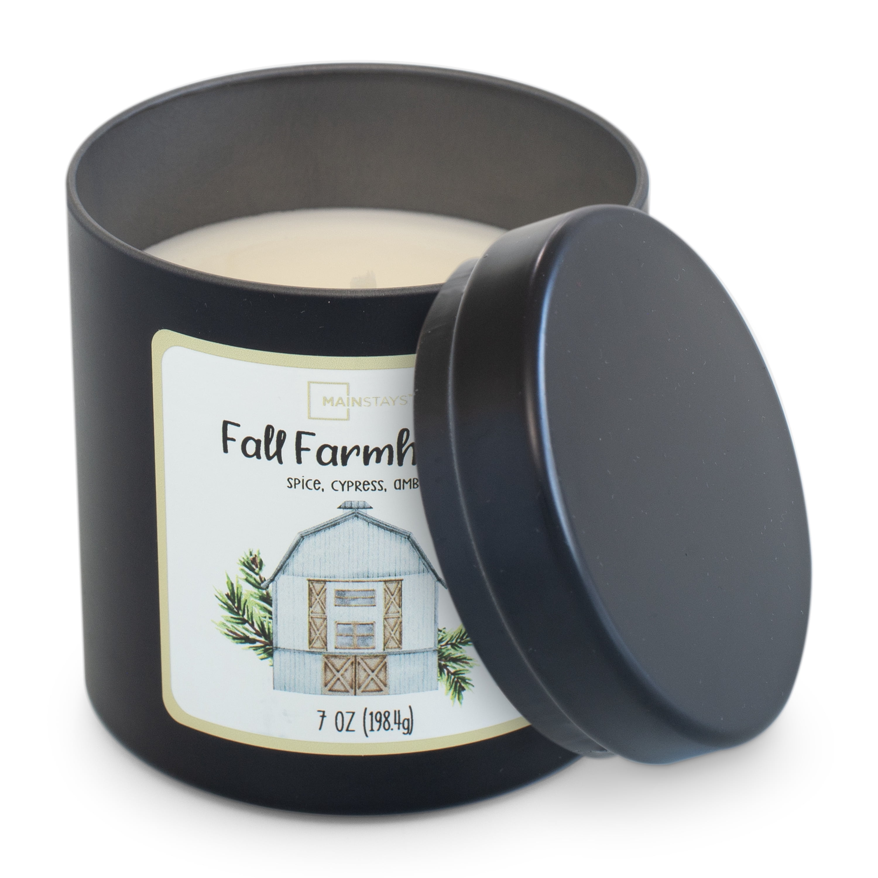 Mainstays Scented Single Wick Candle, Fall Farmhouse, 7 oz.