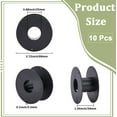 thumbnail image 2 of 1set 10pcs ABS Plastic Empty Spools for Wire Thread Bobbins Black 6.9x3.4cm, 2 of 4