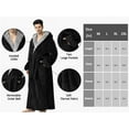 thumbnail image 4 of AMITOFO Long Robes for Men with Hood & Pockets?Soft Plush Full Length Hooded Bathrobe Winter Warm Fleece Sleepwear Shawl Collar Housecoat, 4 of 8