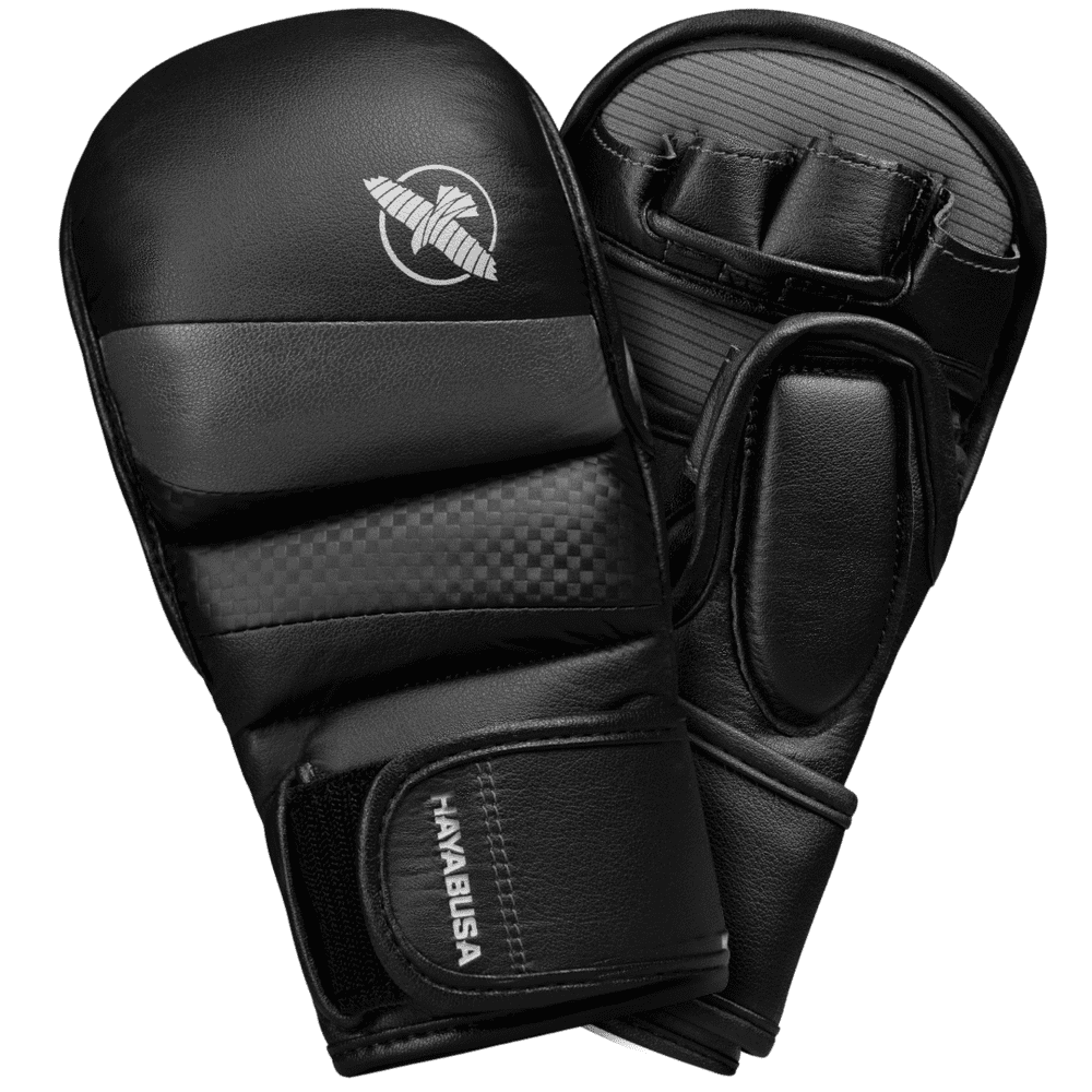 Hayabusa T3 7oz Hybrid Mixed Martial Arts Gloves, Black/Grey Small