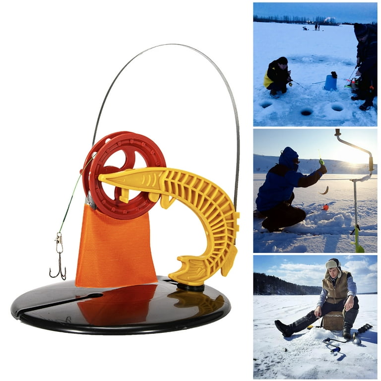 SPRING PARK 2Pcs/Set Portable Winter Ice Fishing Flag Marker Rod