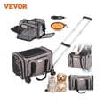 thumbnail image 2 of VEVOR Pet Cat Carrier Breathable Outgoing Dog Carry Backpack with Telescopic Handle Wheels and Shoulder Strap for Travel Trip ShopWise Round, 2 of 10