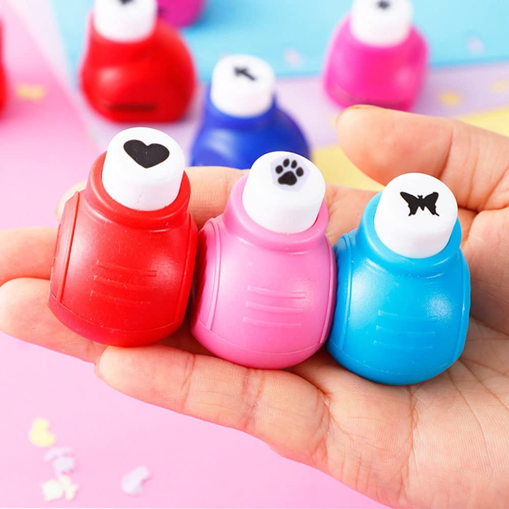Scrapbook Paper Punch and Decorative Scissors, 6 Pcs Creative Scissors and 12 Pcs Craft Punch Wave Lace Edge Cutters Paper Hole Punchers for Crafts, DIY Photo, Set of 18 (18-Mixed)