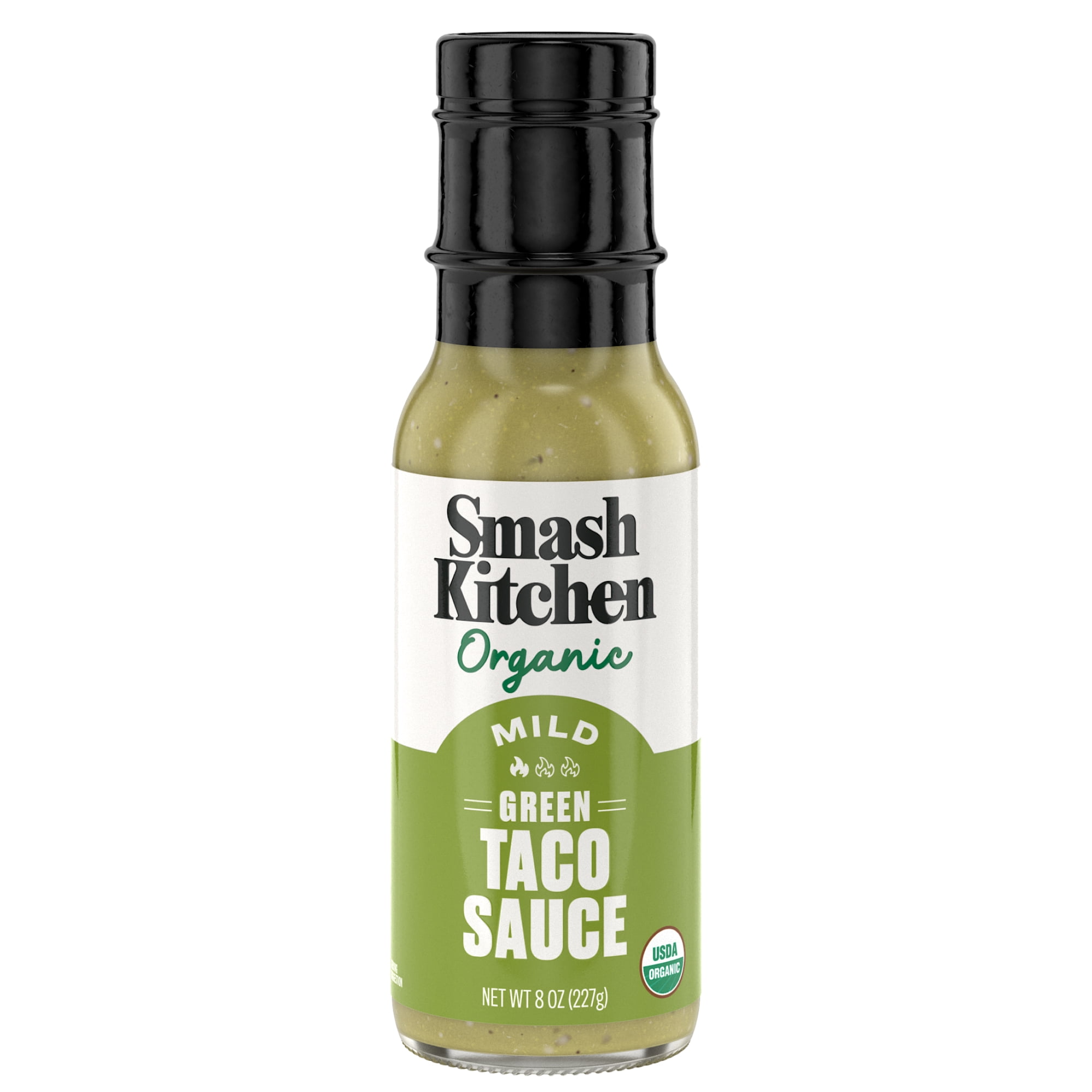(2 pack) Smash Kitchen Organic Mild Green Taco Sauce, 8 oz