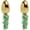Chunky Gold Earring, variant on Simple Natural Green Aventurine Stone Jewelry Set for Women,Hoop Earrings,Bracelet,Necklace,18K Gold-plated Spiritual Gift,Fortunate Stone Jewelry,Choker