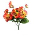 thumbnail image 2 of 6PCS Artificial Flowers Artificial Pansy Bushes Faux Plastic Flower Fake Plants Indoor Outdoor Home Garden Decoration (Pink), 2 of 4