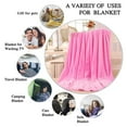 thumbnail image 6 of Howarmer Large Pink Throw Blankets, Twin Size Soft Lightweight Flannel Fleece Blanket, 60" x 80", 6 of 7
