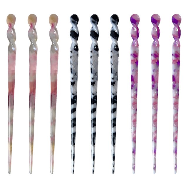 9 Piezas Horquillas para el Cabello, Horquilla de Concha de Tortuga Palillos para el Cabello Vintage Disco de Horquillas Retro, Accesorios para el Cabello para Mujeres y niñas