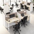 thumbnail image 3 of Bureau Hustle 60W pour 2 Personnes avec Rangement en Blanc/orme - Bois d'Ingénierie, 3 of 7