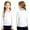 White, variant on Girls Long Sleeve Polo Shirt Casual School Uniform Shirts 5-14Y Kids Fall Tops Classic Collared Neckline with A Contrast Trim
