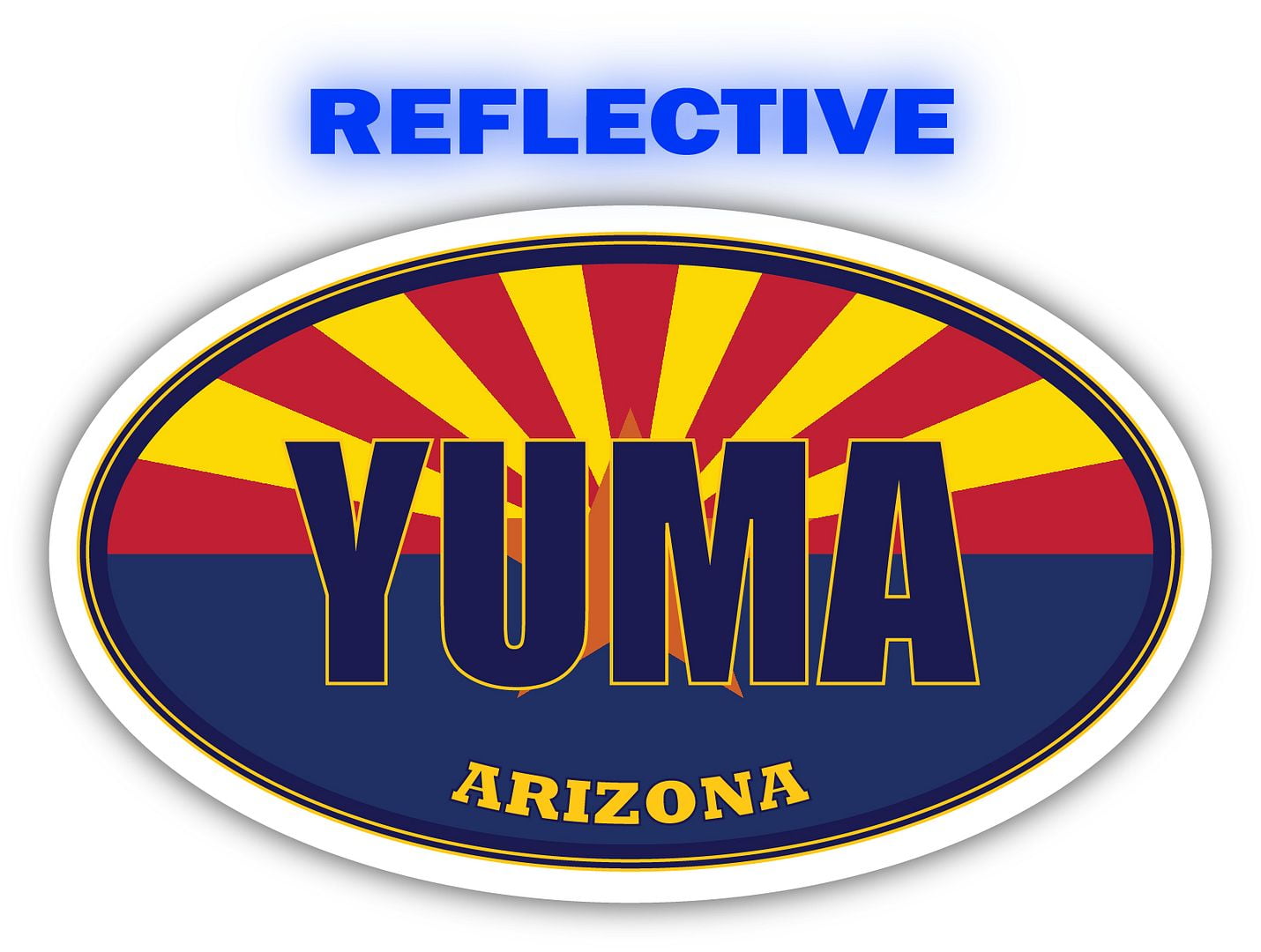 Yuma City Arizona State Flag AZ Flag Yuma County Oval State Colors
