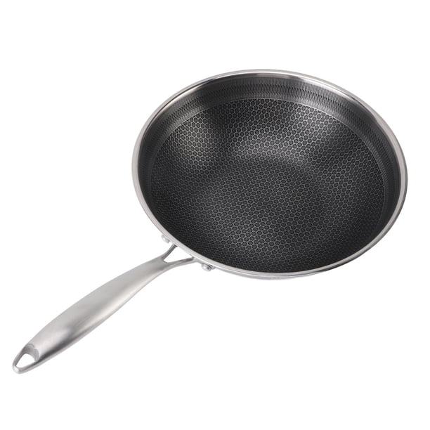 316 Sartén De Acero Inoxidable, Sartén Antiadherente De Calor, Fondo Compuesto Grueso, Adecuado Para Estufas De Inducción Y Estufas De Gas, Sartén Seguro Para