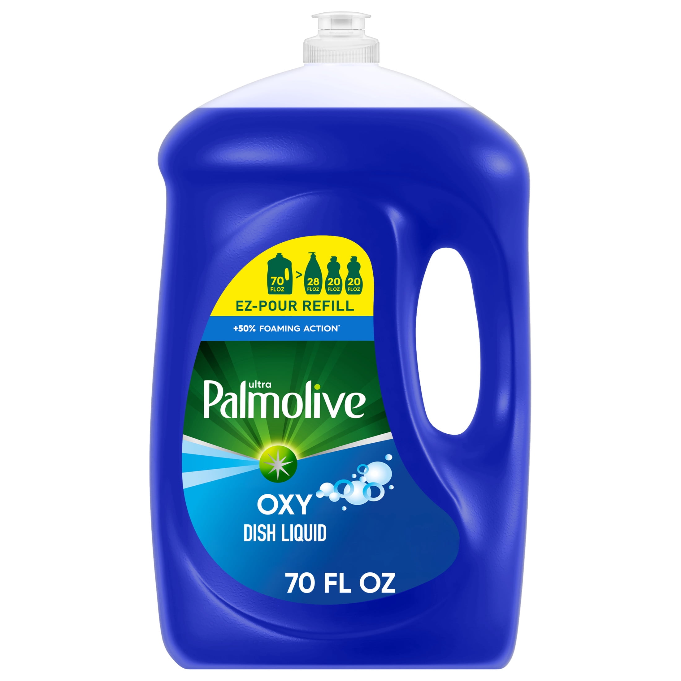 (4 pack) Palmolive Ultra Oxy Liquid Dish Soap, Grease Cutting, 70 fl oz EZ-Pour Refill Bottle