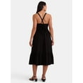thumbnail image 4 of Time and Tru Women's Tie Back Midi Dress, Sizes XS-XXXL, 4 of 4