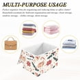 thumbnail image 6 of Yayeee Collapsible Cube Storage Bin with Lid Fabric Closet Decorative Basket with Handles, Beige Christmas Candy Canes, 6 of 7