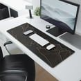 thumbnail image 2 of Elevate Your Workspace: Large, Non-Slip Rubber Base Desk Mat - Waterproof, Durable Seamed Edges. Ideal for Keyboards, Big XL Black Mousepad - 31.5x11.8 inch.", 2 of 7