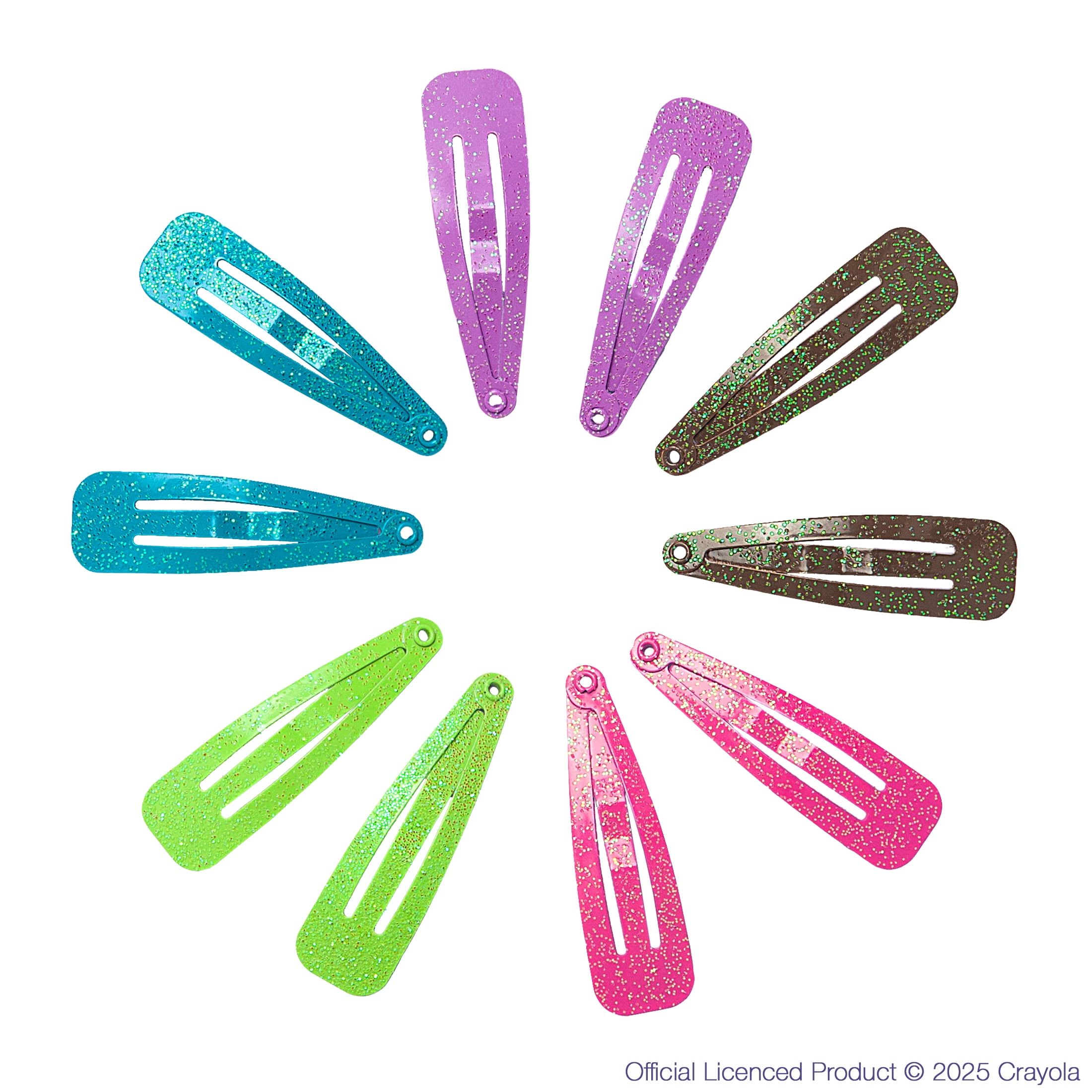 Enchante Crayola Kids Snap Hair Clips for Girls, 18 Count