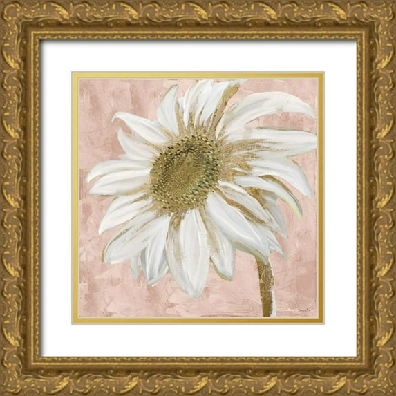 Sophie 6 20x20 Gold Ornate Wood Framed with Double Matting Museum Art Print Titled - Pinks of Paris II