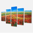 thumbnail image 2 of Paysage Acrylique avec Fleurs Rouges - Art Mural Floral Extra Grand, 2 of 3