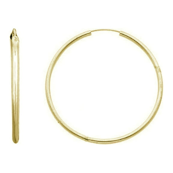 14k Yellow or White Gold Endless Hoops Hoop Earrings