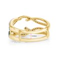 thumbnail image 6 of Blue & White Cubic Zirconia Guard Wrap Ring In 14k Yellow Gold Over Sterling Silver, Ring Size-7, 6 of 8
