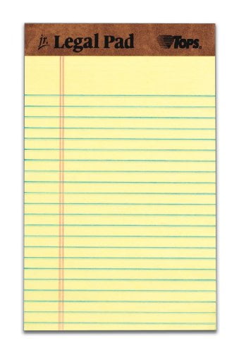 9 Yellow Lined Pads 5 x 8 inch Perforated Premium Paper Mead Cambridge FREE SHIP 