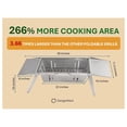 thumbnail image 5 of Foldable BBQ - Full Body Stainless Steel BBQ Chacoal Grill Stand with 2Trays, 2 Steel Skewers, Carry bag, Height Adjustable Grid, 10S Setup, Fold Flat Outdoor Backyard Camping must have, 5 of 7