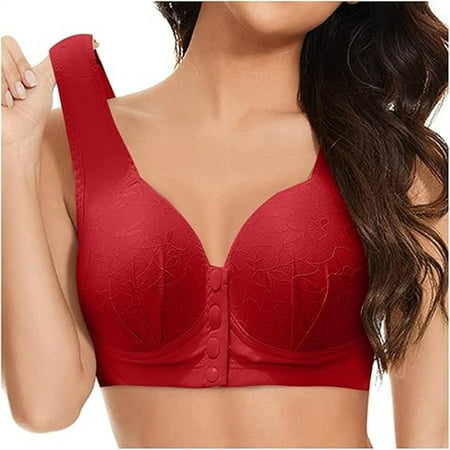 Ploknplq Push Up Bra Tank Tops with Built in Bras Front Clasp Bras for Women Oversized Front Button Bra Without Ring Vest Cup Bra With Beautiful Back Bras for Women Skims Bras for Women C L