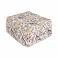 thumbnail image 1 of Spring Rectangle Pouf, Watercolor Effect Sakura Flowers and Cherries with Little Birds, Under Desk Foot Stool for Living Room Office Ottoman with Cover, 25", Multicolor, by Ambesonne, 1 of 4