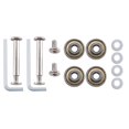 thumbnail image 4 of Ensemble Transparent de 4 Roues de Remplacement pour Bagages 70mmX23mm avec Kit de Roulements en Acier au Carbone, 4 of 5