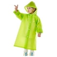 thumbnail image 2 of Only Moment Green Rain Ponchos Raincoats Children's Rain Ponchos Polyester Lightweight Rain Jacket Hooded Windbreaker with Pockets for Outdoor XL, 2 of 5
