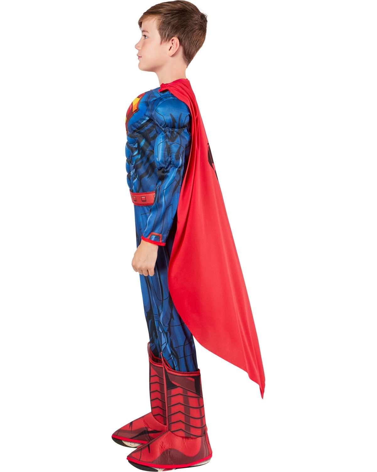 DC Comics Superheroes Superman Deluxe Muscle Chest Costume for Kids by Rubies, Boys Medium