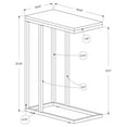 thumbnail image 3 of 25.25" Brown and Silver Contemporary Rectangular Accent Table, 3 of 4
