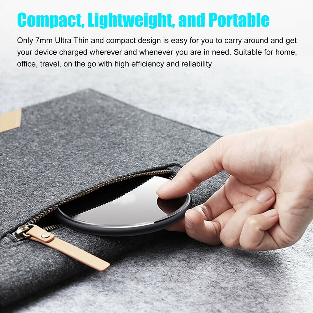 Wireless Charger, Qi-Certified 15W Fast Wireless Charging Pad,Compatible with iPhone 12/12 Pro/11/11 Pro/XR/XS/X/8/8+, Galaxy Note 10/Note 10+/S10/S10+/S9/S8,Black