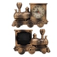 thumbnail image 3 of Vintage Train Style Alarm Clock, Train Style Desk Time Clock Accurate Timekeeping Bronze  for Home Office, 3 of 7