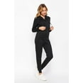 thumbnail image 2 of 2 Piece French Terry Joggers and Hoodie Set Black S, 2 of 2