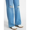 thumbnail image 4 of No Boundaries High Rise Baggy Wide Leg Jeans, 32'' Inseam, Women’s and Women's Plus XXS-4X, 4 of 5