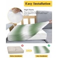 thumbnail image 5 of Sage Green Ombre Sofa Couch Cushion Covers Washable, Removable Stretchable Sectional Couch Covers, Farmhouse Stripes Modern Art Slipcovers for L & T Shape Sofa Furniture Protector S Size 1 pc, 5 of 7