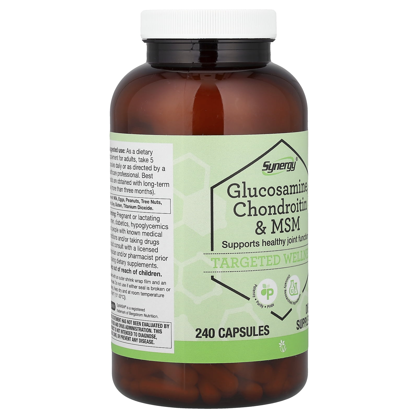 Vitacost Synergy®, Glucosamine, Chondroitin & MSM, 240 Capsules