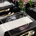 thumbnail image 3 of EcoQuality 8 inch Salad Plates and 10 inch Dinner Plates with Gold Rim – Disposable, Elegant, Disposable, Versatile Plates for Everyday Use, and Special Occasions – Stylish Tableware (40), 3 of 4