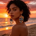 thumbnail image 5 of Boho Dreamcatcher Dangle Earrings, Vintage Western Indian Style Design, Exquisite Tassel Jewelry For Women Daily Outfit Matching Party Dress Up And Fashion Decoration., 5 of 6